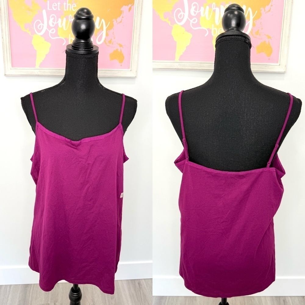 Ann Taylor Factory Purple Basic Tank Top (XL)